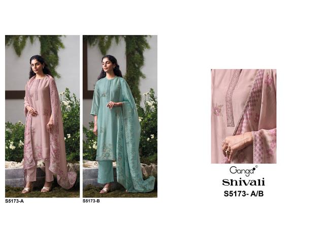 Ganga shivali 5173 dress material wholesalers in mumbai